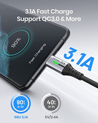 亚马逊畅销商品 INIU USB C 充电器线 3条每套